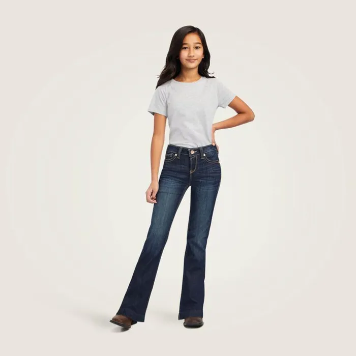 Denim Kids Ariat REAL Trouser Maggie Wide Leg Jean Nightshade Denim Kids Ariat REAL Trouser Maggie Wide Leg Jean Nightshade