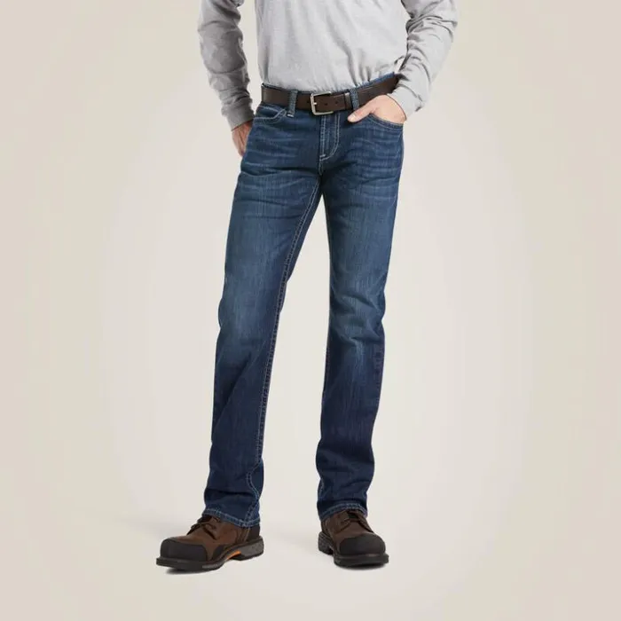 Denim Men Ariat FR M7 Slim Stretch DuraLight Shoreway Stackable Straight Leg Jean Kelby Denim Men Ariat FR M7 Slim Stretch DuraLight Shoreway Stackable Straight Leg Jean Kelby