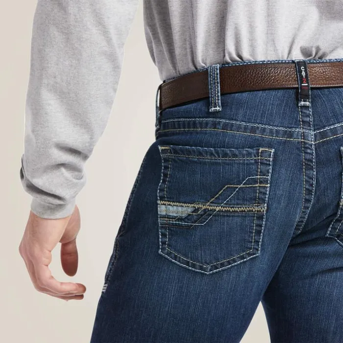 Denim Men Ariat FR M7 Slim Stretch DuraLight Shoreway Stackable Straight Leg Jean Kelby Denim Men Ariat FR M7 Slim Stretch DuraLight Shoreway Stackable Straight Leg Jean Kelby