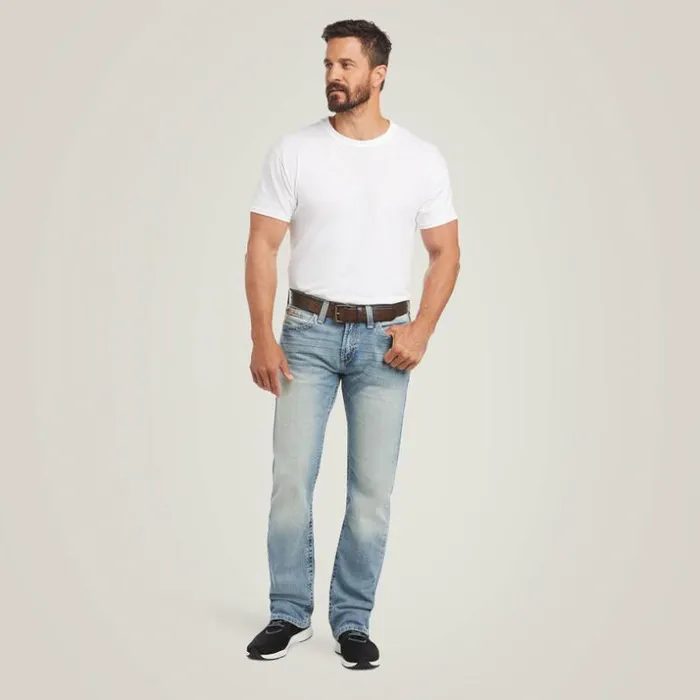 Denim Men Ariat M7 Rocker Stretch Stirling Stackable Straight Leg Jean Shasta