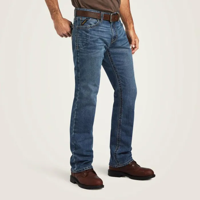 Denim Men Ariat Rebar M7 DuraStretch Edge Stackable Straight Leg Jean Rico
