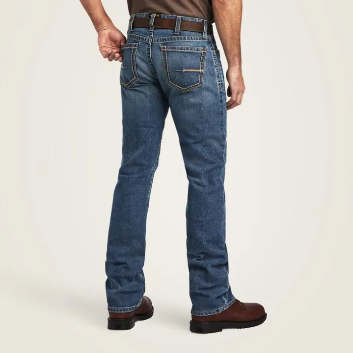 Denim Men Ariat Rebar M7 DuraStretch Edge Stackable Straight Leg Jean Rico Denim Men Ariat Rebar M7 DuraStretch Edge Stackable Straight Leg Jean Rico