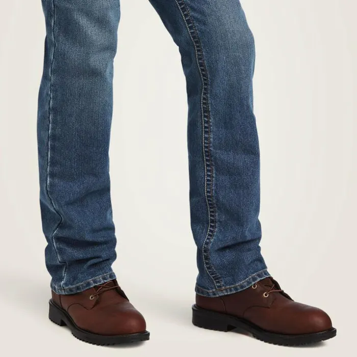 Denim Men Ariat Rebar M7 DuraStretch Edge Stackable Straight Leg Jean Rico Denim Men Ariat Rebar M7 DuraStretch Edge Stackable Straight Leg Jean Rico