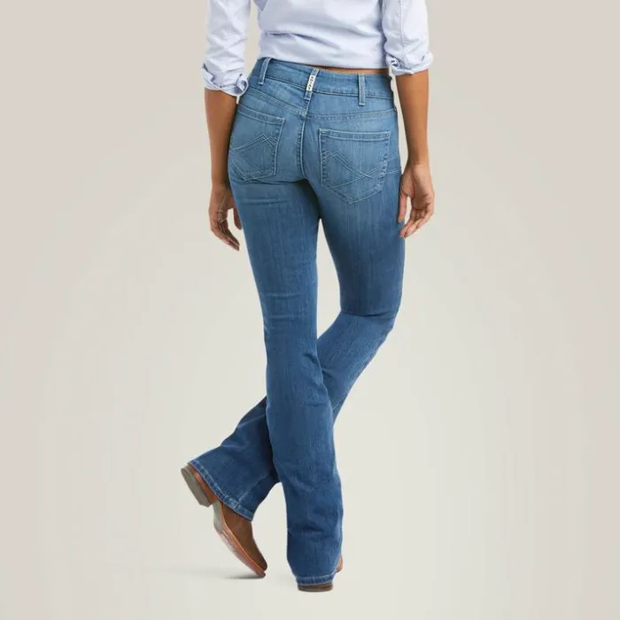 Denim Women Ariat REAL Mid Rise Patricia Boot Cut Jean Maine Denim Women Ariat REAL Mid Rise Patricia Boot Cut Jean Maine