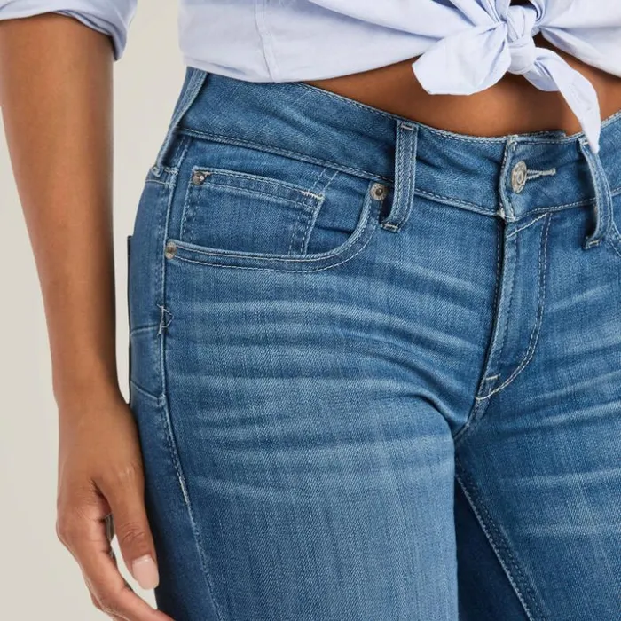 Denim Women Ariat REAL Mid Rise Patricia Boot Cut Jean Maine Denim Women Ariat REAL Mid Rise Patricia Boot Cut Jean Maine