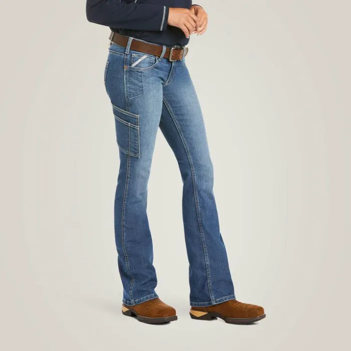 Denim Women Ariat Rebar DuraStretch Raven Boot Cut Jean Sofia