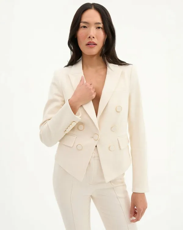 Diego Dickey Jacket Ecru Women Veronica Beard Jackets and Outerwear