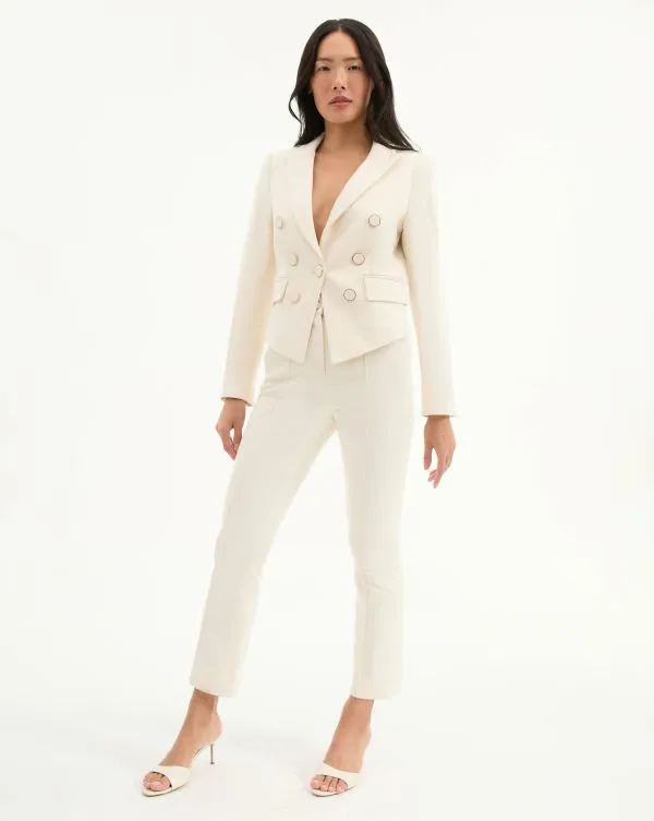 Diego Dickey Jacket Ecru Women Veronica Beard Jackets and Outerwear