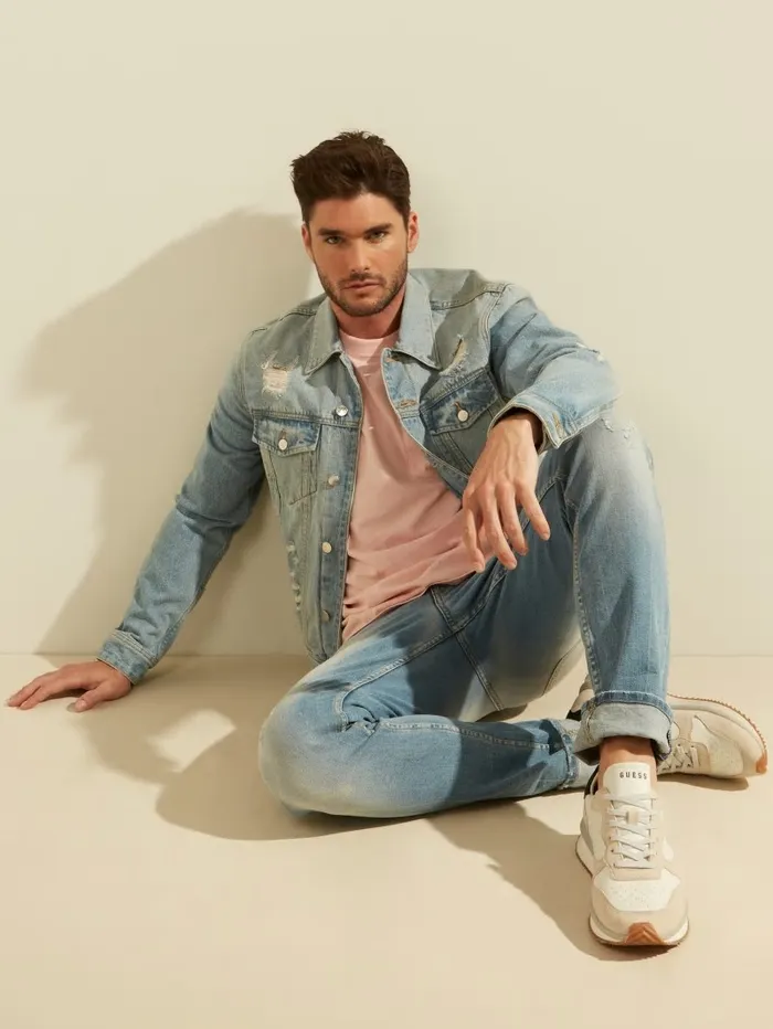 Dillon LightWash Denim Jacket Light Wash Men Jeans and Denim GUESS Dillon LightWash Denim Jacket Light Wash Men Jeans and Denim GUESS