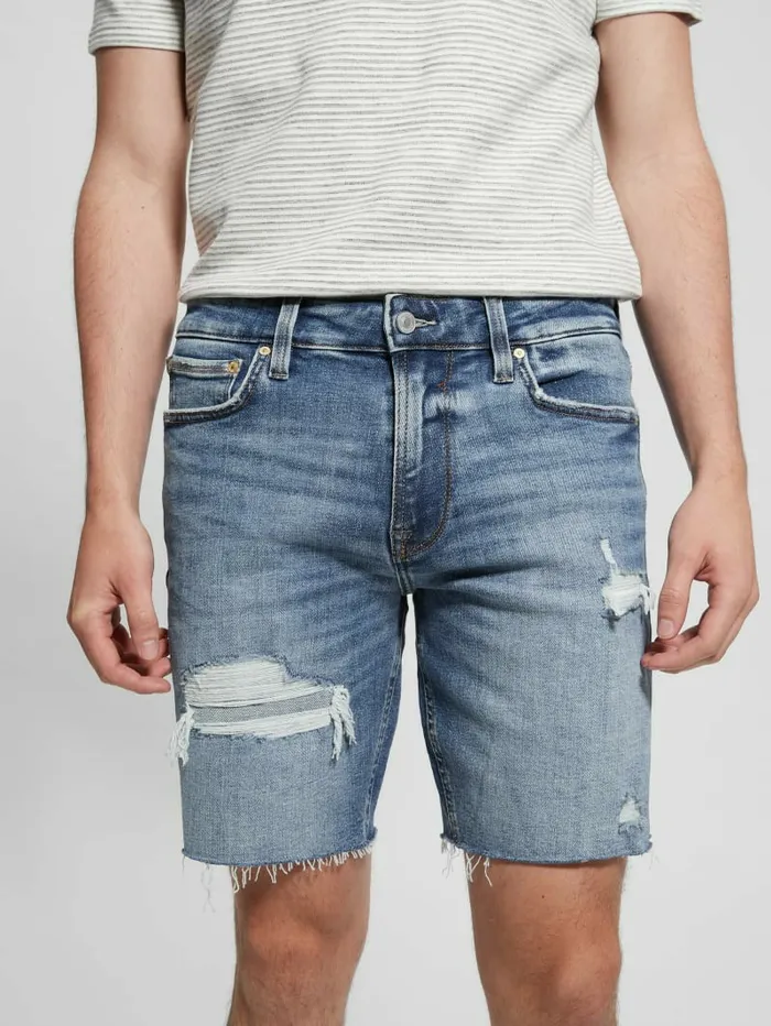 Distressed Denim Shorts Westlake Men Pants and Shorts GUESS