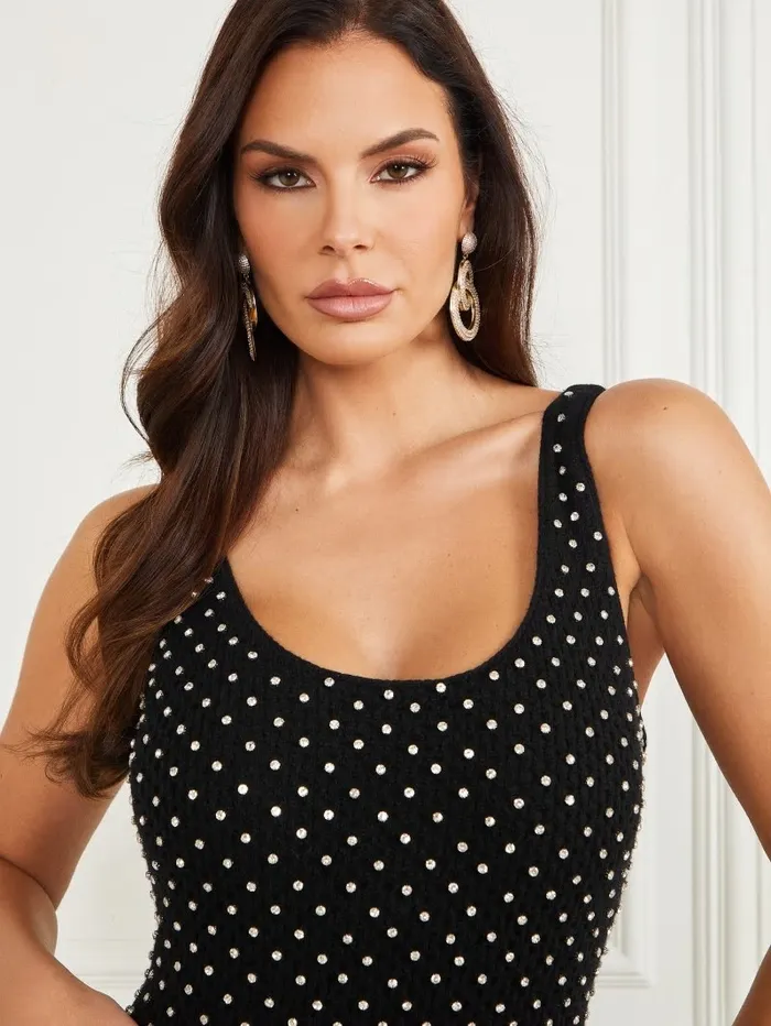 Dresses and Jumpsuits GUESS Women Marylin Sequin Dress Black Dresses and Jumpsuits GUESS Women Marylin Sequin Dress Black