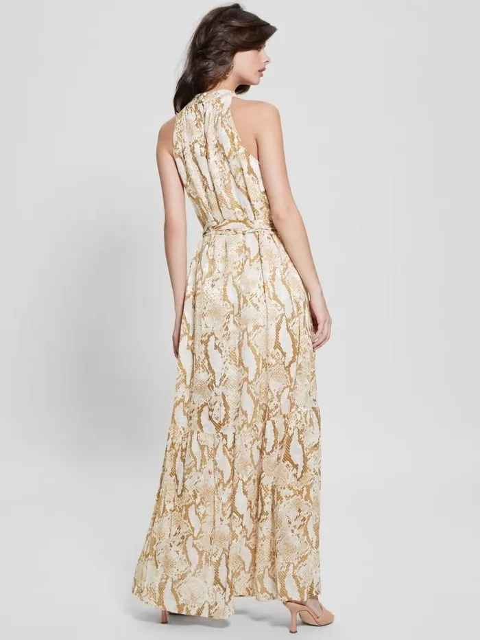 Dresses and Jumpsuits Katia Halter Maxi Dress Rambling Snake 8211 GUESS Women Dresses and Jumpsuits Katia Halter Maxi Dress Rambling Snake 8211 GUESS Women