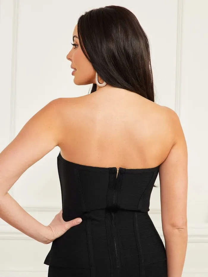 Dresses and Jumpsuits Women GUESS Elena Strapless Bandage Dress Black Dresses and Jumpsuits Women GUESS Elena Strapless Bandage Dress Black