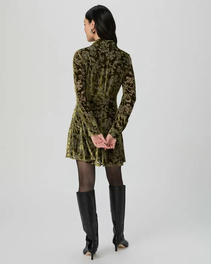 Dresses PAIGE Women Desano Shirt Dress 8211 Spanish Moss Velvet Dresses PAIGE Women Desano Shirt Dress 8211 Spanish Moss Velvet