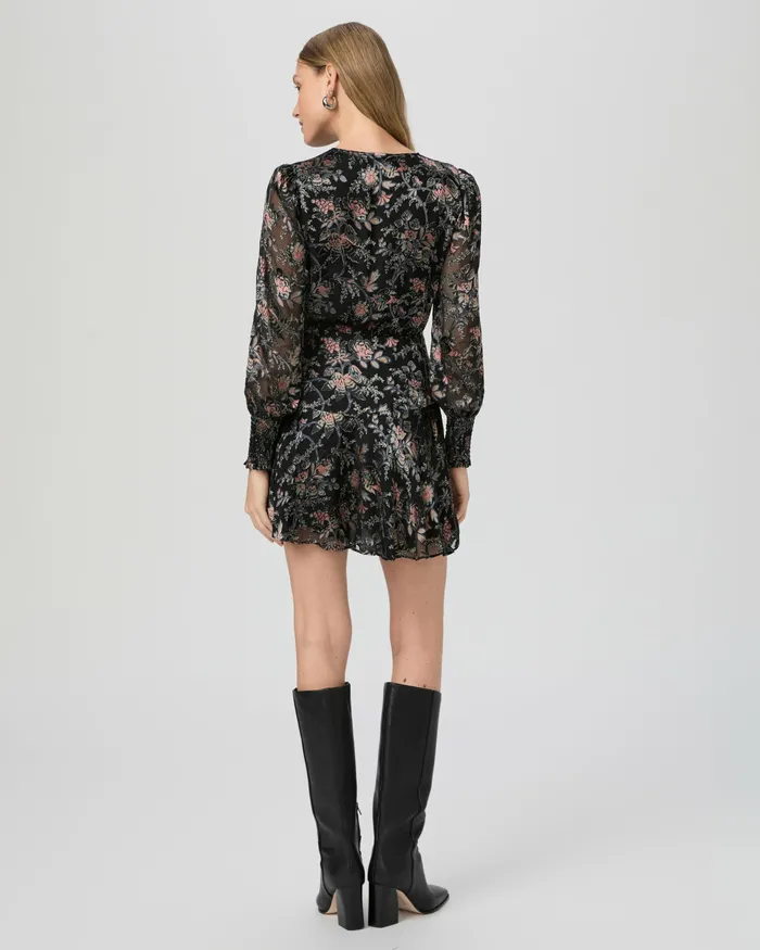 Dresses Women PAIGE Audriana Dress 8211 Black Multi Satin Dresses Women PAIGE Audriana Dress 8211 Black Multi Satin