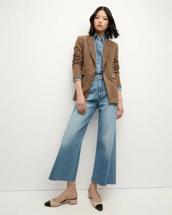 Duane Suede Dickey Jacket Bark Women Veronica Beard Jackets and Outerwear