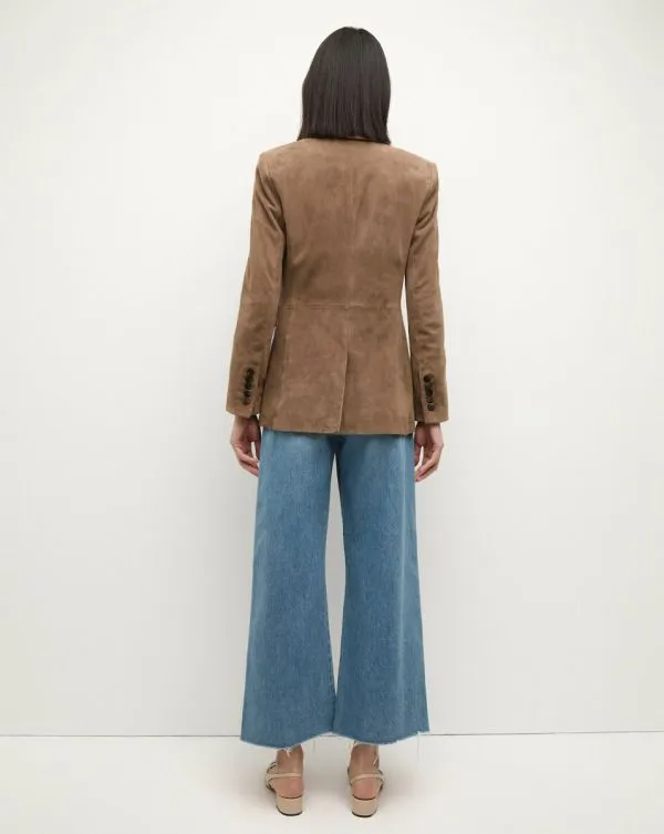 Duane Suede Dickey Jacket Bark Women Veronica Beard Jackets and Outerwear