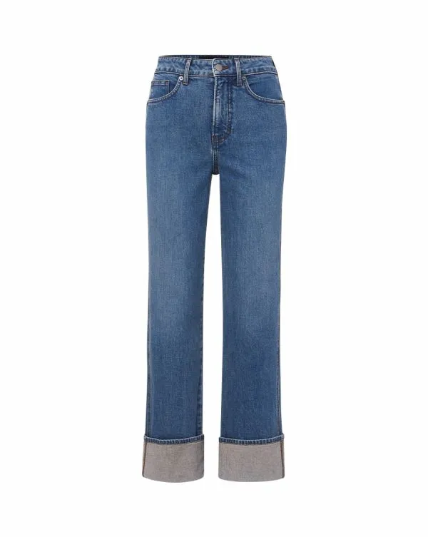 Dylan Cuffed StraightLeg Jean Thriller Women Veronica Beard Jeans Dylan Cuffed StraightLeg Jean Thriller Women Veronica Beard Jeans