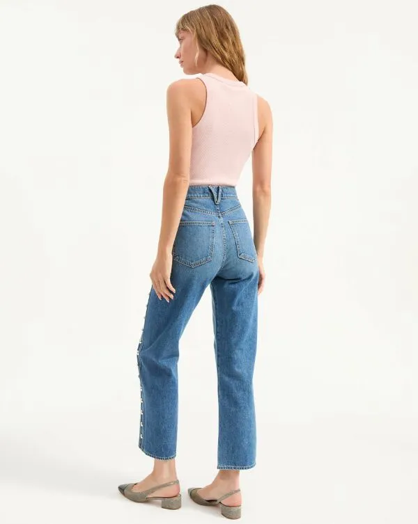 Dylan Studded StraightLeg Jean Stoned Serendipity Women Veronica Beard Jeans Dylan Studded StraightLeg Jean Stoned Serendipity Women Veronica Beard Jeans