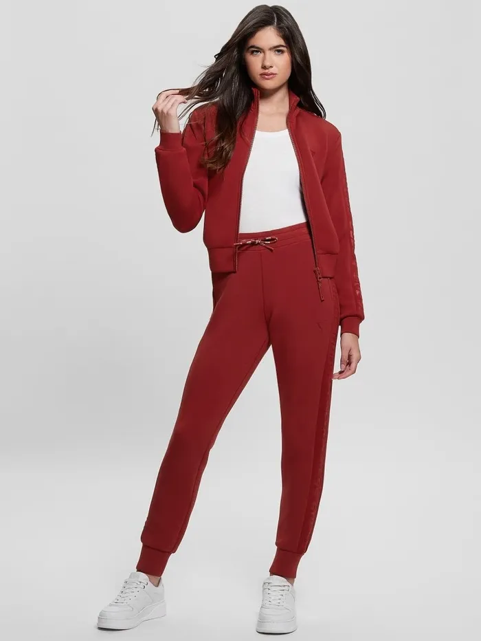 Eco Allie Scuba Sweatshirt Red Noir Activewear GUESS Women Eco Allie Scuba Sweatshirt Red Noir Activewear GUESS Women