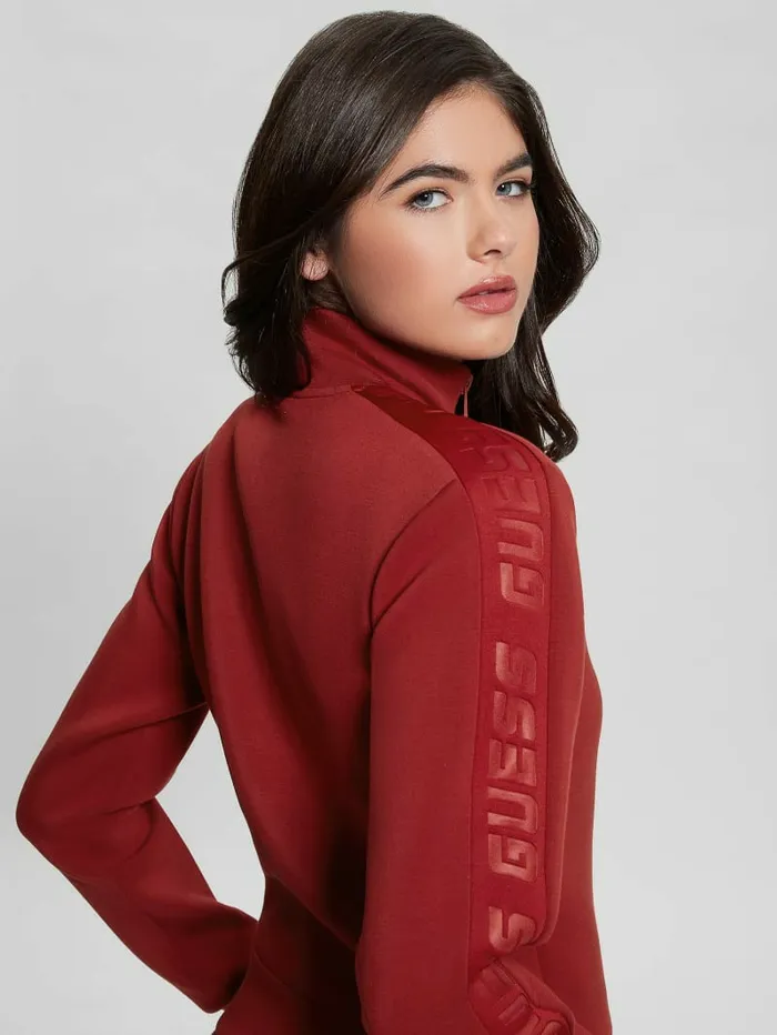 Eco Allie Scuba Sweatshirt Red Noir Activewear GUESS Women Eco Allie Scuba Sweatshirt Red Noir Activewear GUESS Women