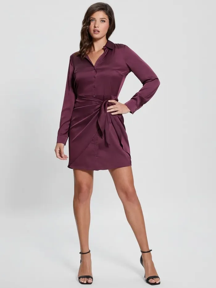 Eco Alya Dress Black Cherry Dresses and Jumpsuits GUESS Women