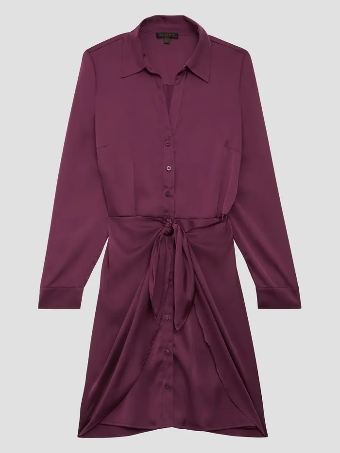 Eco Alya Dress Black Cherry Dresses and Jumpsuits GUESS Women Eco Alya Dress Black Cherry Dresses and Jumpsuits GUESS Women