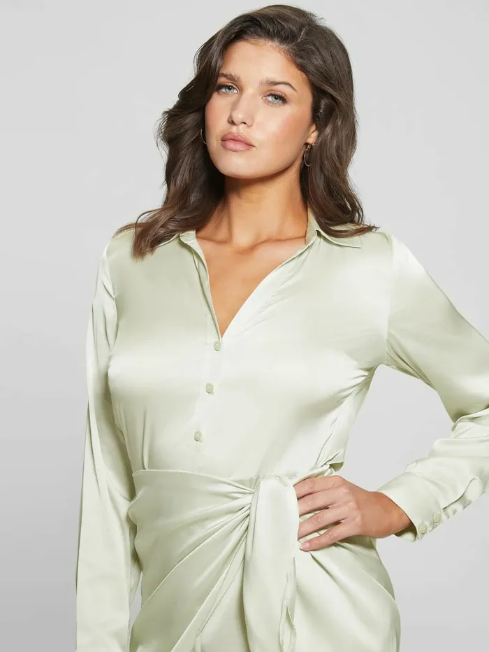 Eco Alya Dress Tweener Green Dresses and Jumpsuits GUESS Women Eco Alya Dress Tweener Green Dresses and Jumpsuits GUESS Women