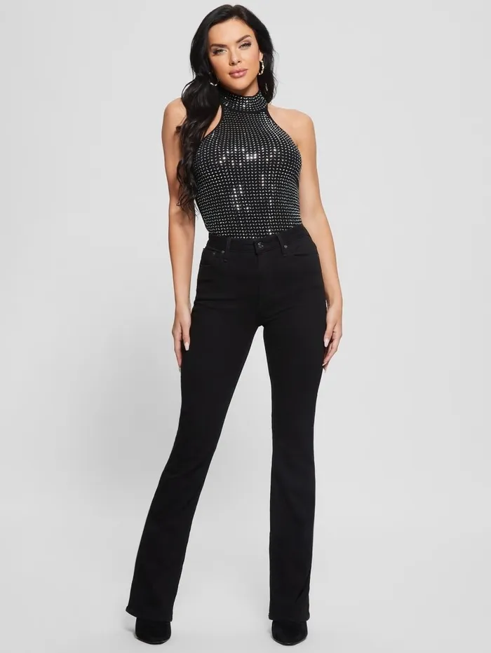 Eco Celeste Mirror Sweater Top Black Tops GUESS Women Eco Celeste Mirror Sweater Top Black Tops GUESS Women