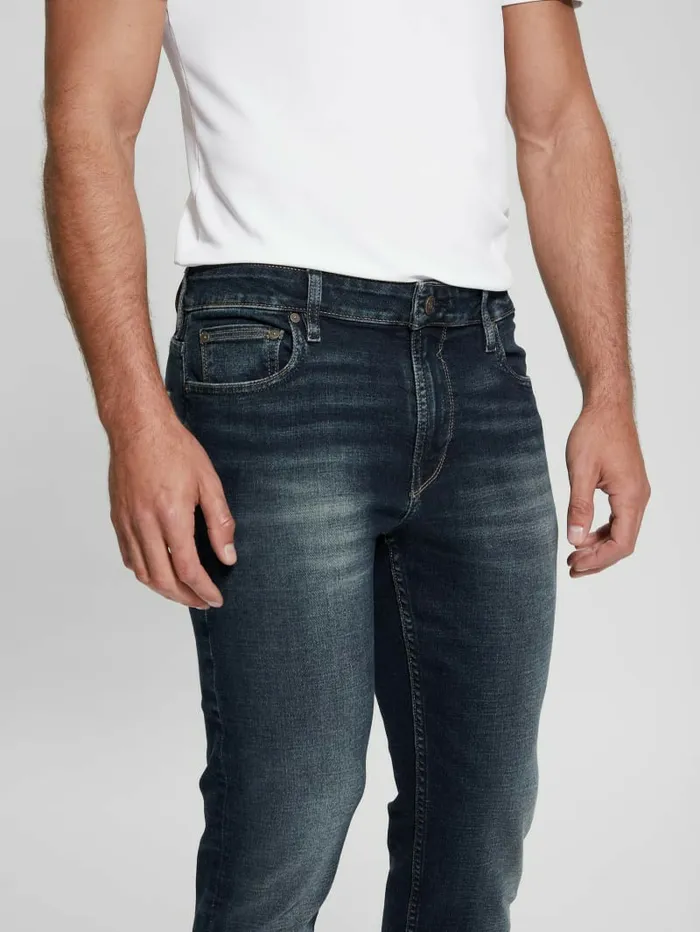 Eco Dark Slim Tapered Denim Jeans Palisades 2 Men Jeans and Denim GUESS