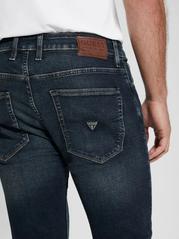 Eco Dark Slim Tapered Denim Jeans Palisades 2 Men Jeans and Denim GUESS