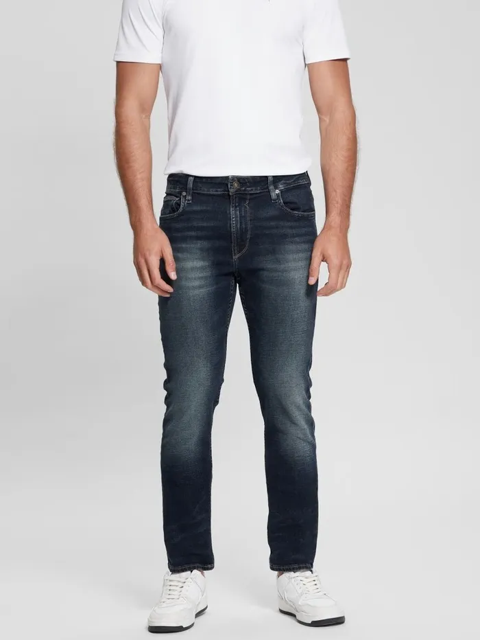 Eco Dark Slim Tapered Denim Jeans Palisades 2 Men Jeans and Denim GUESS