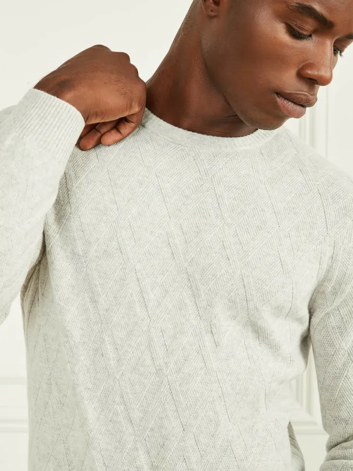 Eco Rhombus Turtleneck Sweater Light Stone Heather Hoodies and Sweaters GUESS Men Eco Rhombus Turtleneck Sweater Light Stone Heather Hoodies and Sweaters GUESS Men