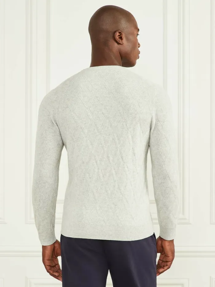 Eco Rhombus Turtleneck Sweater Light Stone Heather Hoodies and Sweaters GUESS Men Eco Rhombus Turtleneck Sweater Light Stone Heather Hoodies and Sweaters GUESS Men
