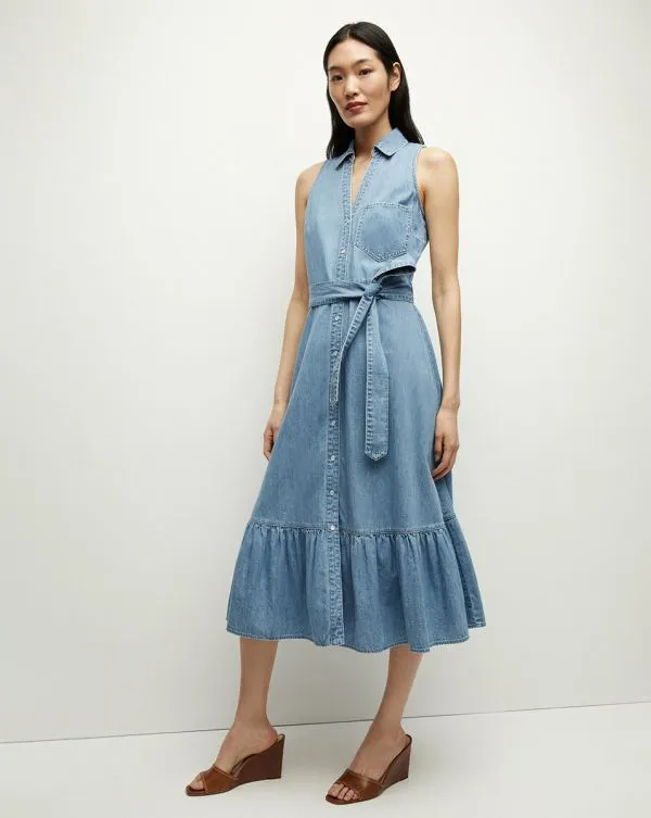 Edwina Denim Shirtdress Iceberg Women Veronica Beard Dresses