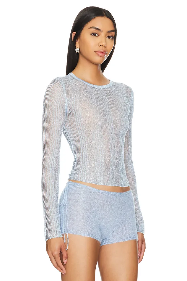 Elia Sweater Baby Blue Women Lovers and Friends Sweaters and Knits Elia Sweater Baby Blue Women Lovers and Friends Sweaters and Knits