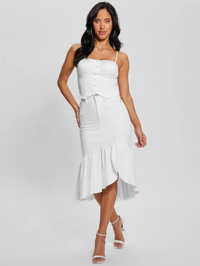 Emery Corset Top Pure White Tops GUESS Women Emery Corset Top Pure White Tops GUESS Women