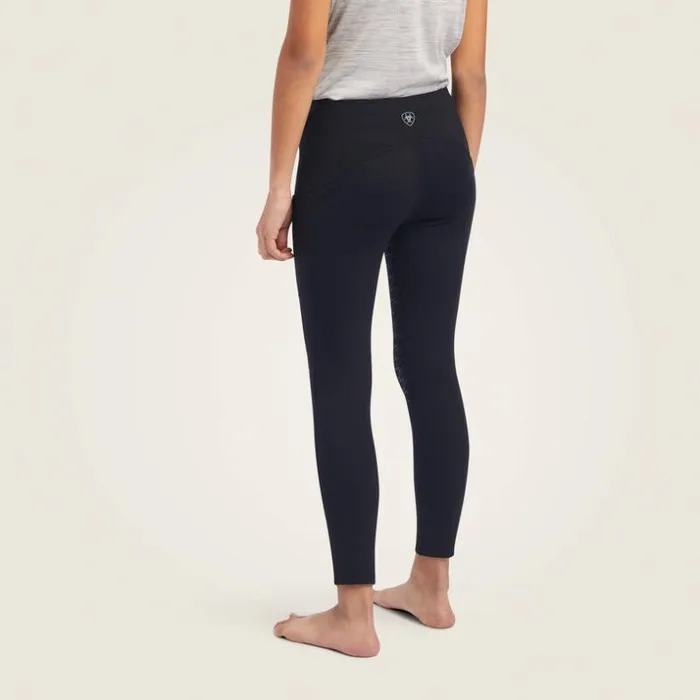 English Riding Kids Ariat Venture Thermal Half Grip Tight Black