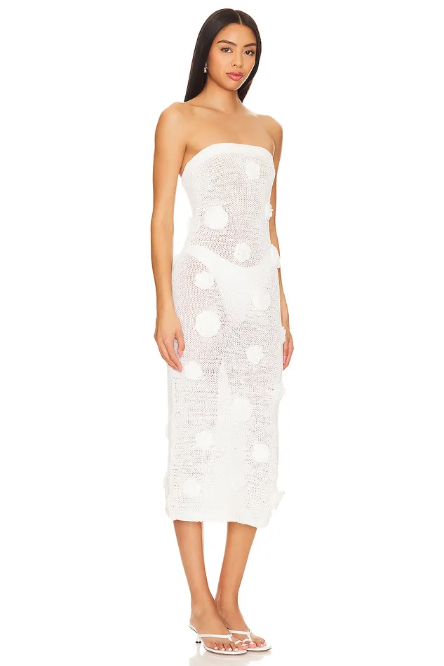 Everla Rosette Midi Dress Ivory Women Lovers and Friends Swimsuits and CoverUps Everla Rosette Midi Dress Ivory Women Lovers and Friends Swimsuits and CoverUps