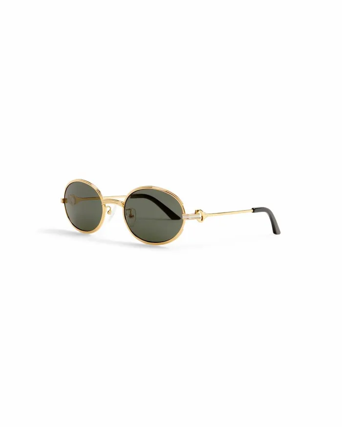 Eyewear MenWomen Casablanca Paris Green and Gold The Hero Sunglasses