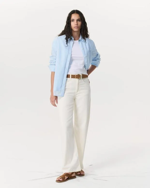 FeatherweightWideLeg and BarrelJewelry Featherweight Logan WideLeg Jean Ecru 8211 rag and bone WomenMen