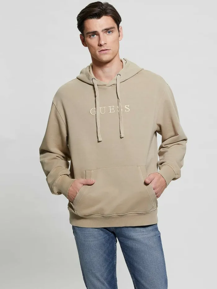 Finch French Terry Hoodie Neutral Sand Multi Hoodies and Sweaters GUESS Men