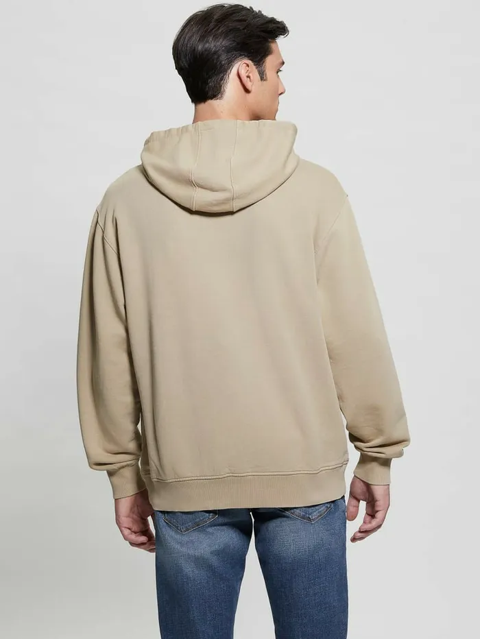 Finch French Terry Hoodie Neutral Sand Multi Hoodies and Sweaters GUESS Men