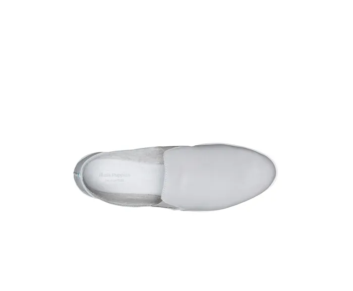 Flats and SlipOns Hush Puppies Women Everyday SlipOn Vapor Grey Leather