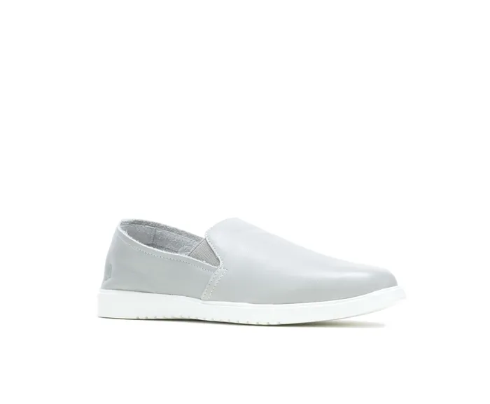 Flats and SlipOns Hush Puppies Women Everyday SlipOn Vapor Grey Leather