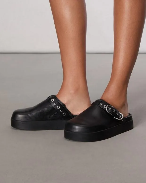 Flats rag and bone Women Geo Platform Mules Black