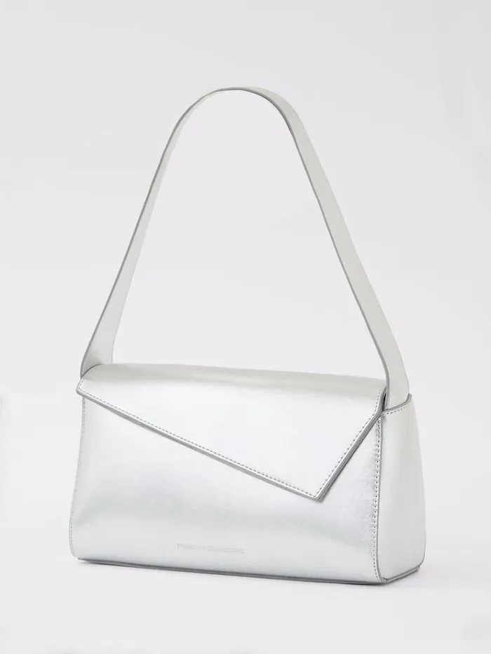 French Connection Bags and Purses Jeenaa X Metallic Envelope Bag High Shine Silver 8211 Woman