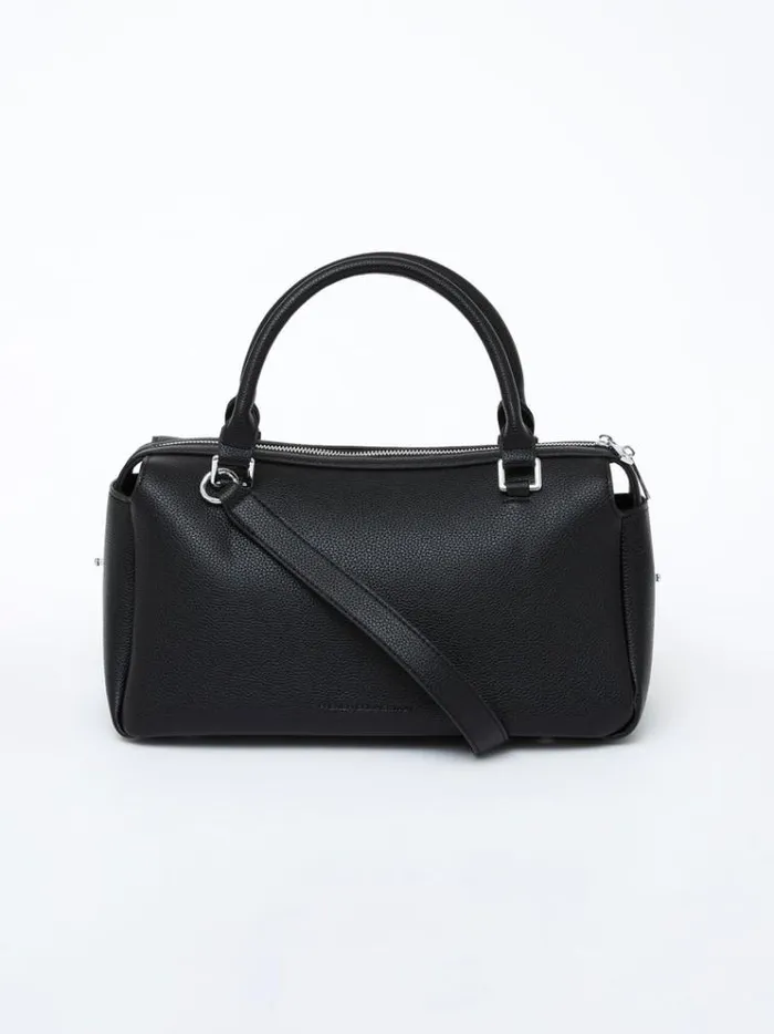 French Connection Bags and Purses Jeenaa X Textured Bowling Bag Textured Black 8211 Woman