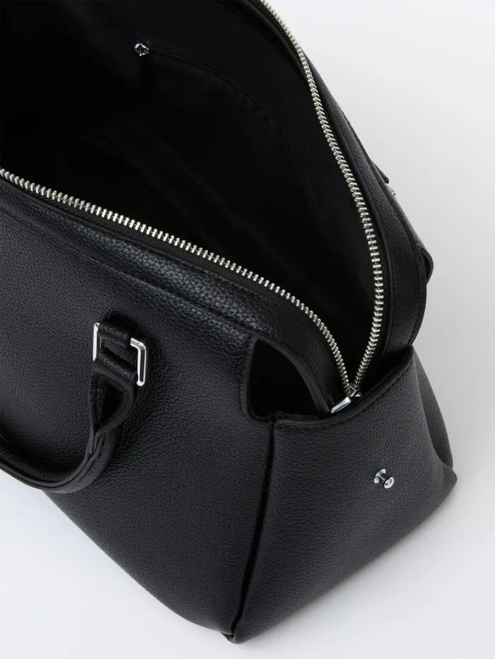 French Connection Bags and Purses Jeenaa X Textured Bowling Bag Textured Black 8211 Woman