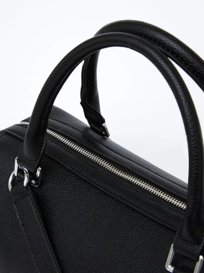 French Connection Bags and Purses Jeenaa X Textured Bowling Bag Textured Black 8211 Woman